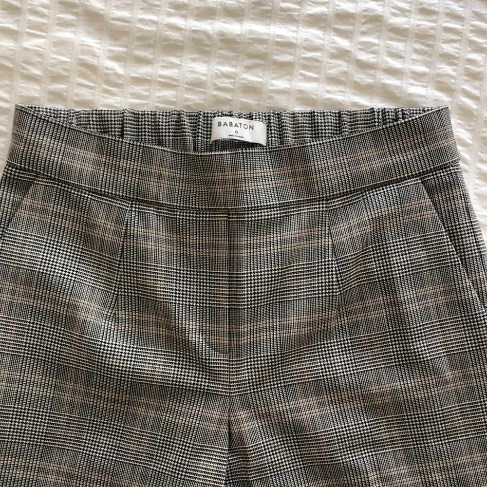 Aritiza Babaton Conan Pant in color “Lg Glencheck Bl/Wt”